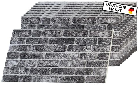 Wandpaneele Steinoptik - 3D Effekt - Wandverkleidung Steinoptik für Küche, Wohnzimmer, Innen- und Außenbereich - Steinoptik Styropor - 3D Wandpaneele - Akustikpaneele I ST161 |