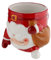 Christmas Santa Clause Upside Down Mug Novelty Xmas Ceramic Drink Cup 450ml for Hot Drinks, Tea, Coffee, Hot Chocolate