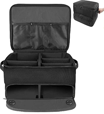Golf Trunk Organizer Storage | Golf Trunk Case Bag With Separate Compartment | Portable Unisex Golf Ball Box | In Car Storage For Golf Accessories For Balls, Tees, Clothes, Gloves, Accessories