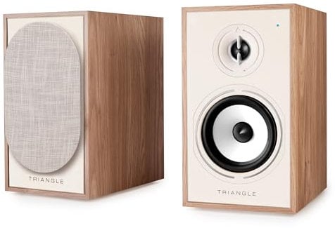 Triangle - Enceintes Actives BOREA BR02 Connect - Enceintes Bibliothèque Bluetooth avec Amplificateur 2X 50W - Audio HD - Entrées Phono/Platine TV Arc & USB - 176 x 310 x 274 mm - Chêne Clair (Paire)