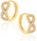 CERSLIMO Ohrringe Gold Unendlichkeitszeichen, Infinity Creolen 12mm Vergoldet AAA Zirkonia Unendlich Silberohrringe Schmuck Unendlichkeit Geschenke