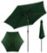 Eulenke Parasol de 270 cm de diamètre - Inclinable des deux côtés à 30 ° - Protection UV - En polyester - Imperméable et résistant aux taches - Parasol de marché sans support - Vert