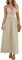 CUPSHE Damen Kleid V Ausschnitt Twist vorne Blumendruck Verstellbares Cami Maxikleid Freizeitkleider Boho Beach Maxi Dress Beige L