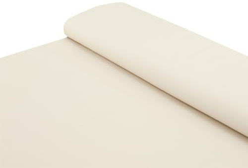Baumwoll Stoff 100% Baumwolle uni beige - Meterware ab 25 cm x 150 cm - Stoff zum Nähen