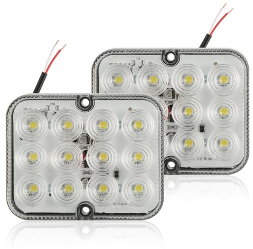 SPARKMOTO 2 x Luce Retromarcia Led Rimorchio Sommergibile, Luci di Retromarcia a Led Rimorchio 12V 24V, Fari Retromarcia Led Per Rimorchio Camper,Fanali Retromarcia Posteriori Rimorchio Bianco