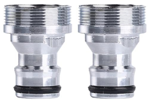 Lot de 2 connecteurs universels en laiton pour robinet de cuisine, extérieur 24 mm, intérieur 22 mm, adaptateur de robinet d'évier de cuisine, connecteur de robinet d'arrosage pour tuyau d'arrosage,