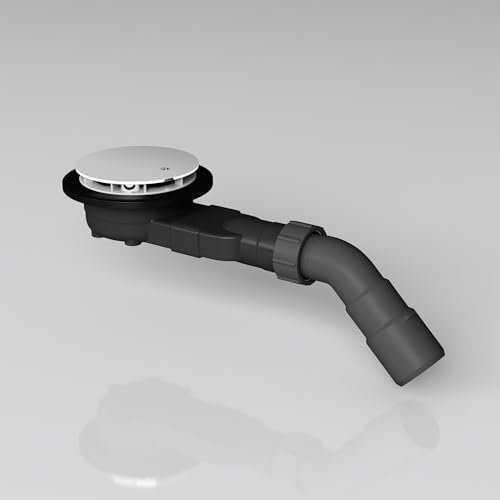 Mai & Mai Dusche Ablaufgarnitur für Duschwanne Duschtasse Abfluss | Duschmesser: 40mm | Ablaufloch: 90mm Grau Entleerungsleistung von 20L pro Minute AL005
