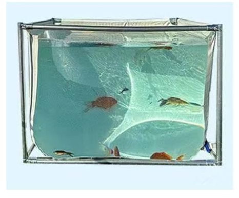 Aufstellpool, transparenter Fischteich, Zuchtbeobachtung, Wasserspeicher für den Außenbereich, zum Spielen mit Wasser, mit Abfluss, mehrere Größen zur Auswahl (Farbe: Klar, Größe: 180 x 100