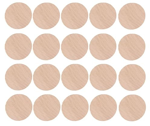 NUOBESTY Runde Holzscheiben 50 Stück 1.14 Zoll Unbehandelte Holzstücke Für Diy Basteln Natürliche Dekorationen Und Lernwerkzeuge Für Kinder Holzscheibe Zum Bemalen