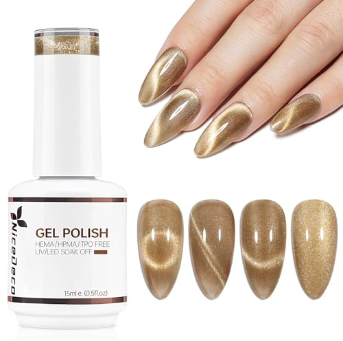 Nicedeco Cat Eye Gel Nail Polish, 15ML UV/LED Soak-Off Gel Polish Nail Art Manicure Pedicure, Salon & Home Use - Long Lasting & Easy to Apply 294