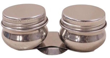 Harilla Ölfarbenbehälter aus Edelstahl mit Deckel, auslaufsicherer Ölfarben-Löffelbecher für Ölfarbe, Lösungsmittel, 2 StÜck