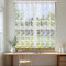 Scheibengardine Bistrogardine Halbtransparent Vorhänge Kurzstores Fensterschal mit Blumen Kurzgardine für Fenster Küche Wohnzimmer BxL 120 * 150cm