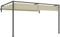 Outsunny 3 x 4m Lean To Pergola with Retractable Roof, Wall Mounted Garden Gazebo Outdoor Sun Shade Shelter for Patio, Deck, Khaki