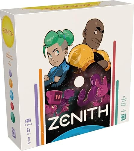 Asmodee Zenith – Gesellschaftsspiele – Strategiespiel für 2 oder 4 Spieler – Übernehmen Sie die Kontrolle über die Planeten, um das Spiel zu gewinnen, 30 Minuten – auf Französisch – Playpunk Studio