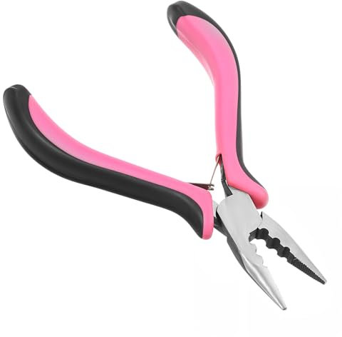 Mini pinza a 3 fori per extension per capelli micro nano anello, strumento di rimozione e strumento di rimozione, rosa