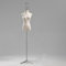 Kleiderform Schaufensterpuppe, Schneiderpuppe, weiblicher Torso, Schneiderpuppe mit Armen und hohlem Kopf, mit verstellbarem Ständer für Bekleidungsgeschäft, Schaufenster, Fotostudio, Silber
