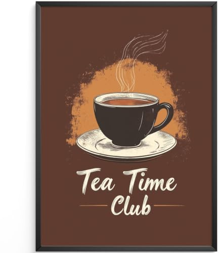 MJ-GRAPHICS® Tea Time Poster Kaffee Wandbild Küche A4 ohne Rahmen