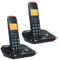 1.8 Inch LCD Cordless Phone with 2 Handsets, 16 Languages, 5 Handset Capacity, 30 Caller ID Memory, Expandable System, Answering Machine