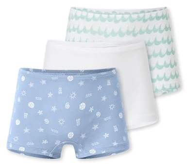 Schiesser Mädchen 3 PACK Unterwäsche Shorts hohe Passform - 95/5 Organic bio Baumwolle - Größe 92 bis 140