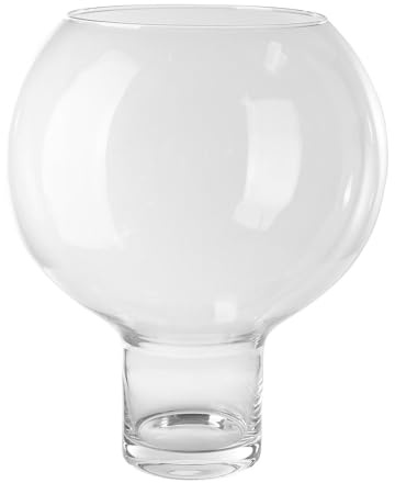 Fink großes Glas-Windlicht Ø 30 cm gläserner Kugel-Kerzenhalter für Stumpenkerzen