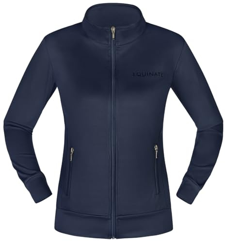 Equinate Damen Reitjacke Breeze - leichte Stretchjacke mit Reißverschlusstaschen - atmungsaktiv elastisch und funktional - ideale Sommer- und Übergangsjacke für Reitsport und Freizeit