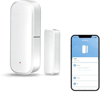 Smart Zigbee Door and Window Sensor, Requires Zigbee Hub, Compatible with Alexa/Google Home/Home Assistant/Tuya, Wireless Detector Window Contact Alarm System, Easy Installation