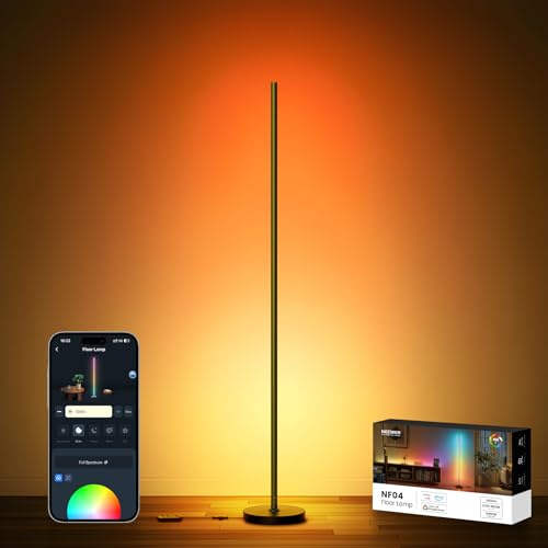 NEEWER NF04 RGB IC W Smart Stehlampe, 1000lm LED Eckleuchte | kompatibel mit Google Assistant Alexa, App/AI Design/Musik Sync, 16 Mio. Farben, Wohnraum Schlafzimmer Dekor Beleuchtung