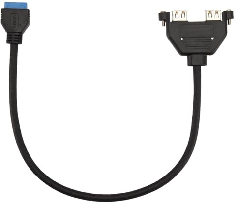 Qomcsrl Für PCI Slot Plate Bracket Kabel Draht Motherboard Adapter 19pin zu 2 Ports USB 3.0 Front Panel Header Anschluss für PC Kabel
