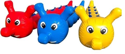 Aufblasbares Drachenboot für Teambuilding-Spiele, 3 Stück PVC aufblasbares Drachenboot mit Pumpe 3-12 Sitzplätze(12 seats/L-6M)