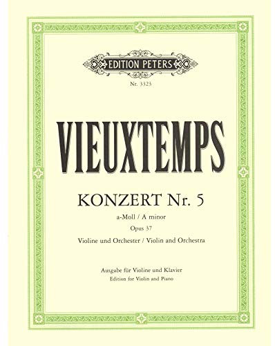 Violin Concerto No. 5 in a Minor Op. 37 Edition for Violin and Piano: Edition for Viola and Piano (Edition Peters)