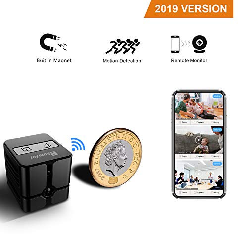 WIFI Spy Cameras Wireless Hidden Camera for The Home Mini Camera 1080P HD Mini Security Camera Body Camera with App Night Vision/Motion Dective Nanny Cam For IPhone and Android Phone