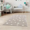 Jimri Kinderteppich DOTS l Pünktchen Gepunktet l Öko-Tex Siegel | Farbe: Beige Blau Rosa | Kinderzimmer/Jugendzimmer (Beige, 80x150 cm)