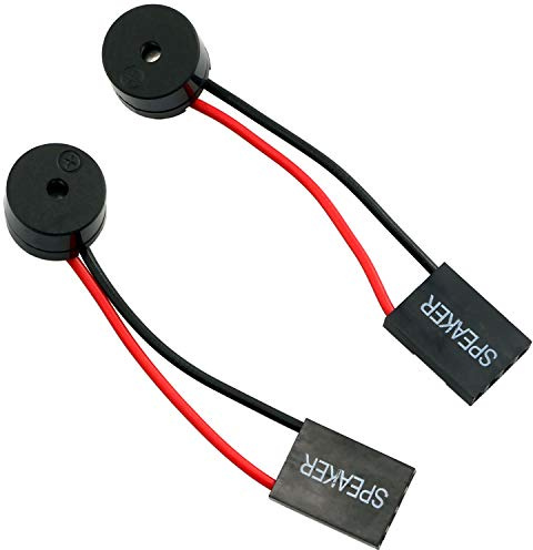 RuiLing - Juego de 5 mini altavoces de 4 pines para ordenador de sobremesa, placa base de PC, código interno y alarma de pitido