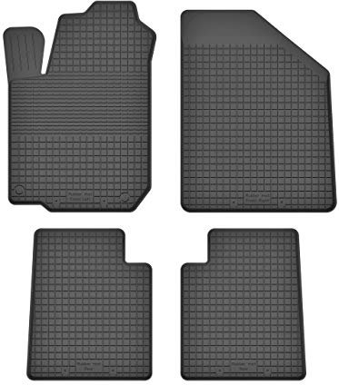 Gummimatten Fußmatten 1.5 cm Rand kompatibel mit KIA Rio I (Bj. 2000-2005) ideal angepasst 4 -Teile EIN Set