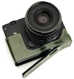 Handarbeit aus echtem echtem Leder halb Kamera Tasche Abdeckung für Sigma FP grüne Farbe