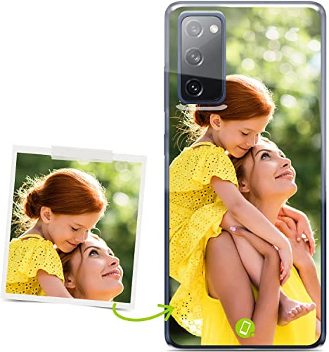 Coverpersonalizzate.it - Personalisierte Handyhülle kompatibel für Samsung S20 FE mit deinem Foto oder Text - Transparente TPU-Schutzhülle