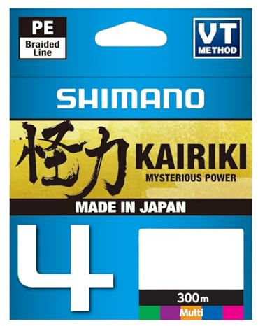 Shimano Treccia 4 fili Kairiki 4 Multicolor 300 m - D.0,19 mm - R.11,6 kg - LDM64TE1819030M