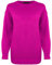 Generation Fashion - Maglione da donna a maniche lunghe, lavorato a maglia larga, girocollo, maglione oversize Fucsia Large-X-Large