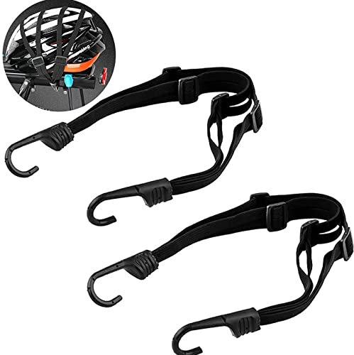 Jbanton 2 Stück Gepäckträger Gurt Fahrrad, Spanngummi Gummiband Gazelle, Motorrad Gepäck Befestigen Geeignet für Motorradhelme, Fahrräder, Sportwagen-Kraftstofftanks (schwarz), 60cm