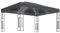 vidaXL Pavillon mit LED Lichterketten Solarenergie Gartenzelt Partyzelt Festzelt Gartenpavillon Bierzelt Garten Zelt Outdoor Terrasse 3x4m Anthrazit Stoff