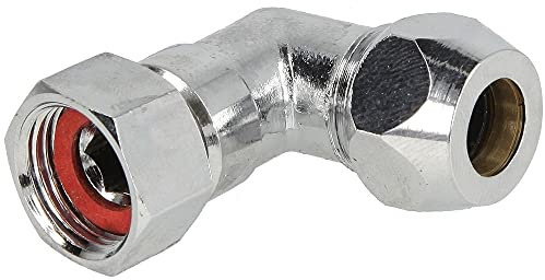Winkel-Quetschverschraubung mit ÜWM 3/8 x 10 mm verchromt DVGW zertifiziert
