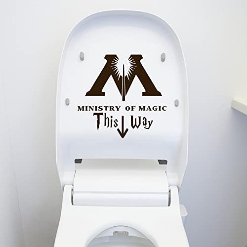 2 Piezas WC Pegatinas para Tapas de Inodoro, Toilet Sticker, Vinilo Water, DIY Extraíble Impermeable para Inodoro, Salón, Frigorífico, Baño, Decoración Del Hogar