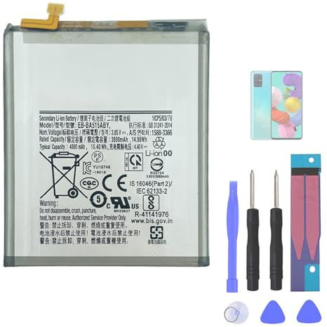 Aousavo EB-BA515ABY ersatz akku Kompatibel mit Galaxy A51 (A515F)
