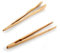 2 pcs Bamboo Toaster Tongs, Reusable Classic Bamboo Kitchen Tongs for Cooking Toaster, Cheese, Bread, Tea Kitchen Accessory (7inch Long)