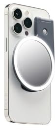 JOBY Beamo Magnetic LED Ring Light for Phones, Compatible with iPhone MagSafe, Gray