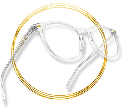 COURAGE VISION Blaulichtfilter Brille Damen & Herren - Premium Blaufilter Brille ohne Stärke im zeitlosen Design - Anti-Blaulicht Computerbrille