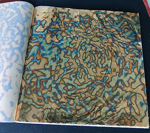 JINRUISI Buntes Blattgold mit Blattgold, 50 Blatt, Broschüre, bunt, Blatt-Imitation, Basteln, Dekoration, Kunst (Sternenhimmel, Gold)
