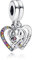 Annmors Jewelry Forever Friends Heart Dangle Charms Anhänger baumeln 925 Sterling Silver Charm für Europäische Armbänder und Halsketten Frauen Mädchen Muttertagsgeschenk Weihnachtsgeschenke