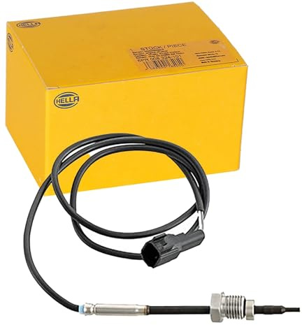 HELLA 6PT 358 181-761 Sensor, exhaust gas temperature - 2-pin connector - Bolted - Cable: 740mm