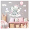 DEKO KINDERZIMMER Wandtattoo Elefant & Wolken Wandsticker Ballon Babyzimmer Wandaufkleber Kinderzimmer Wanddeko DK1105-1